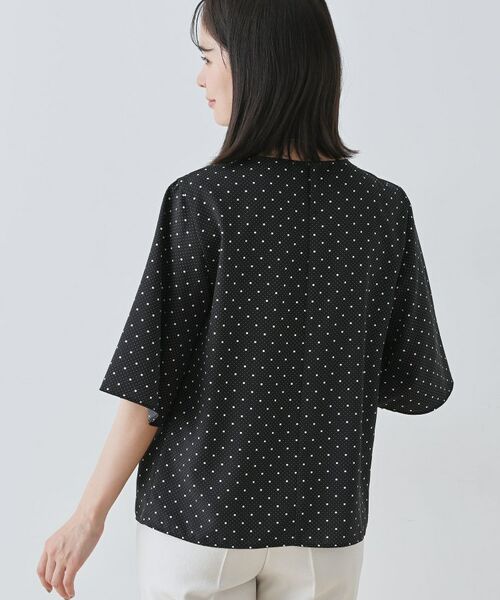 INDIVI / インディヴィ シャツ・ブラウス | 【通勤／きれいめ】柄タックブラウス | 詳細6