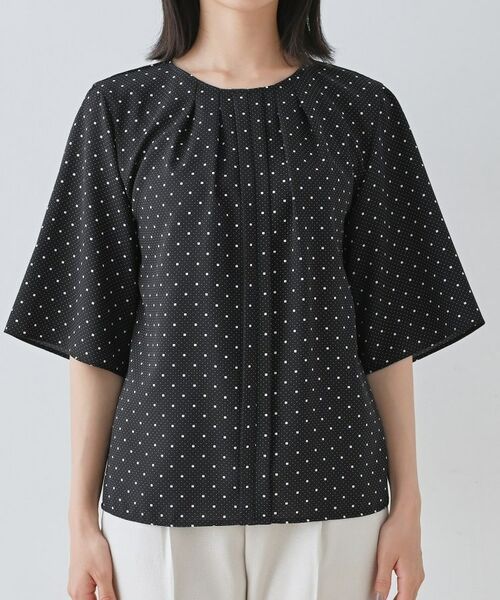 INDIVI / インディヴィ シャツ・ブラウス | 【通勤／きれいめ】柄タックブラウス | 詳細9