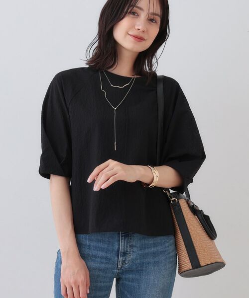 INDIVI / インディヴィ シャツ・ブラウス | 【SETUP可能/涼しい】タックスリーブブラウス(ブラック(019))