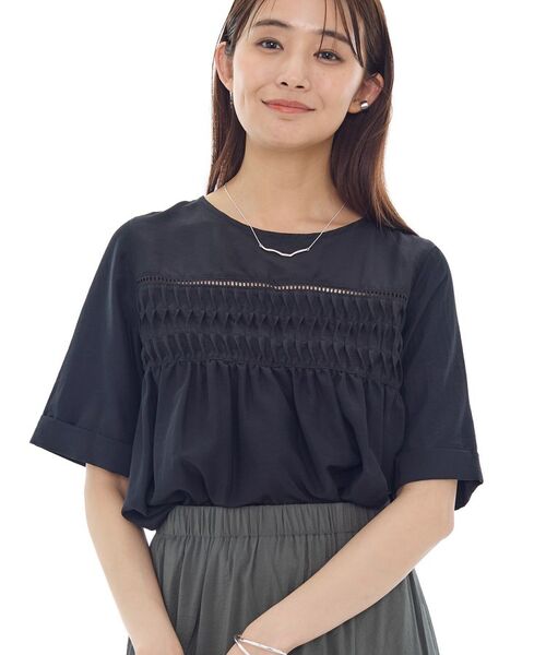 INDIVI / インディヴィ シャツ・ブラウス | フィブリルブラウス(ブラック(019))