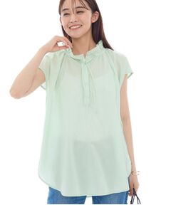 INDIVI / インディヴィ シャツ・ブラウス | フリル衿ギャザーブラウス