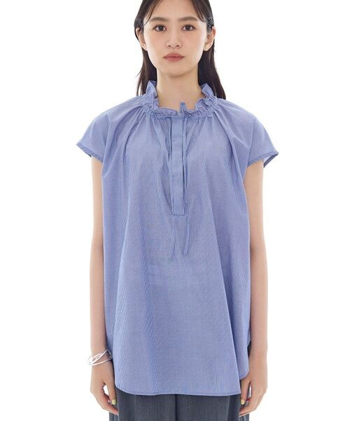 INDIVI / インディヴィ シャツ・ブラウス | フリル衿ギャザーブラウス | 詳細14