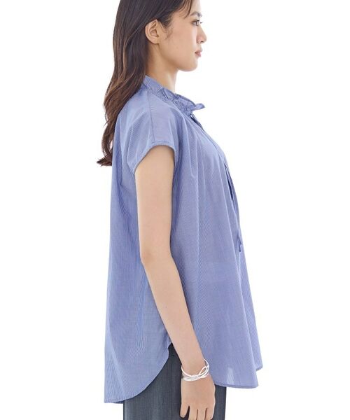 INDIVI / インディヴィ シャツ・ブラウス | フリル衿ギャザーブラウス | 詳細15