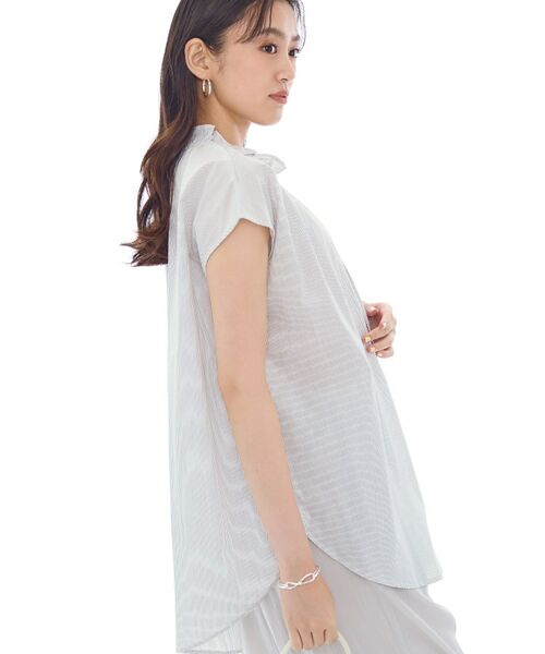 INDIVI / インディヴィ シャツ・ブラウス | フリル衿ギャザーブラウス | 詳細2