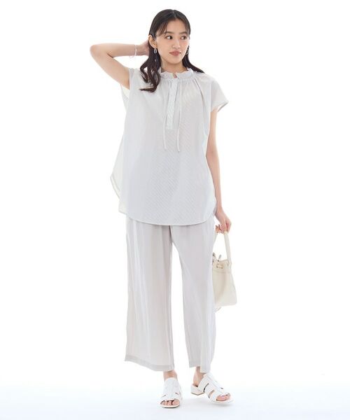 INDIVI / インディヴィ シャツ・ブラウス | フリル衿ギャザーブラウス | 詳細4