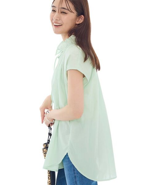 INDIVI / インディヴィ シャツ・ブラウス | フリル衿ギャザーブラウス | 詳細6