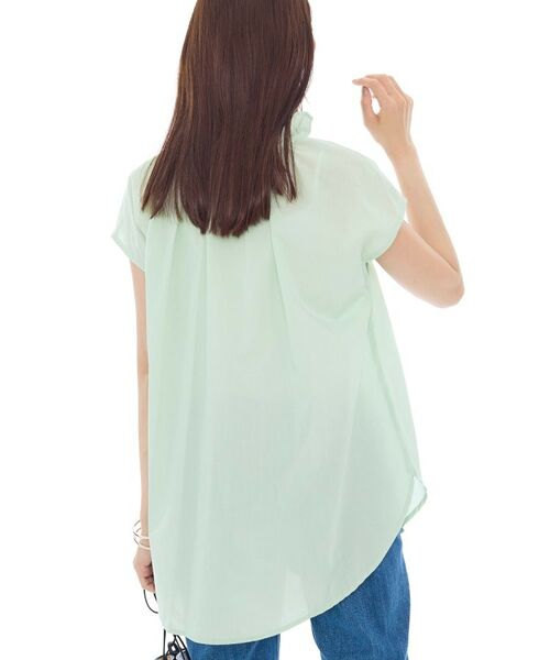 INDIVI / インディヴィ シャツ・ブラウス | フリル衿ギャザーブラウス | 詳細7