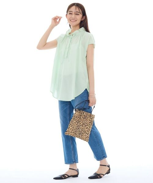 INDIVI / インディヴィ シャツ・ブラウス | フリル衿ギャザーブラウス | 詳細8