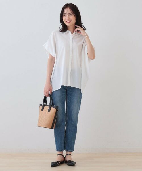 INDIVI / インディヴィ シャツ・ブラウス | 【SETUP可能／涼しい】コットンオーバーシャツ | 詳細4