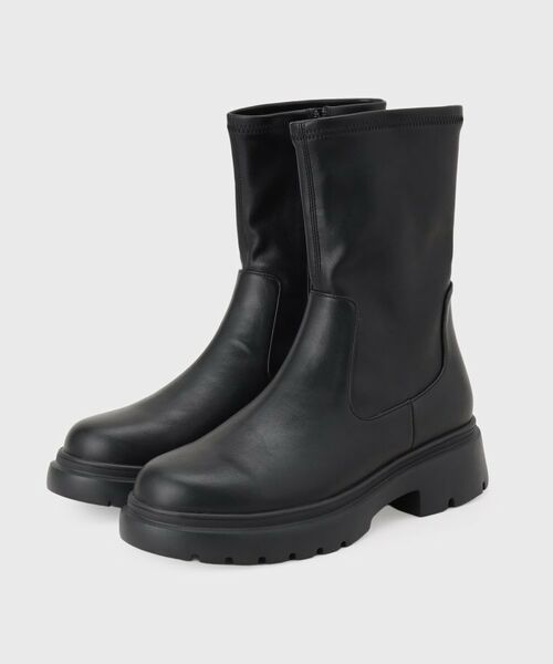 INDIVI / インディヴィ ブーツ（ショート丈） | ストレッチミドルブーツ | 詳細1