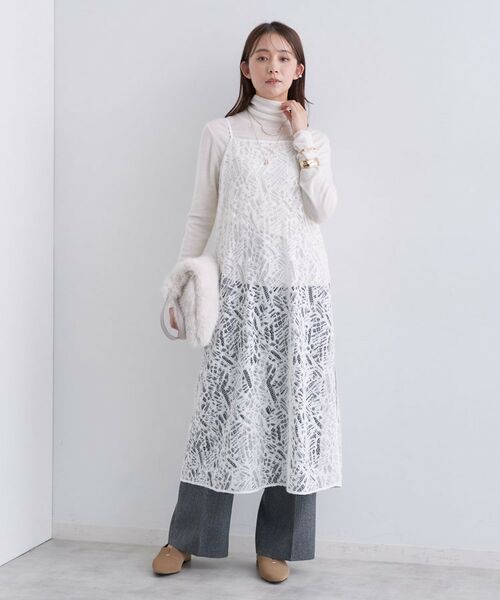 INDIVI / インディヴィ ワンピース | 【レイヤード◎】レースキャミドレス | 詳細3