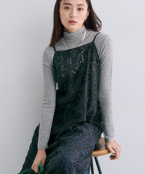 INDIVI / インディヴィ ワンピース | 【レイヤード◎】レースキャミドレス | 詳細6