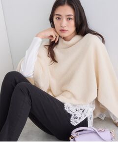 INDIVI / インディヴィ ニット・セーター | 【エアリー素材】ブークレケープポンチョ