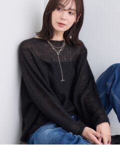 INDIVI / インディヴィ ニット・セーター | 【キッドモヘヤ素材】ラウンドヘムニット