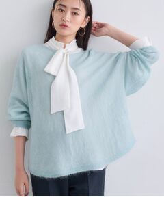 INDIVI / インディヴィ ニット・セーター | 【キッドモヘヤ素材】ラウンドヘムニット