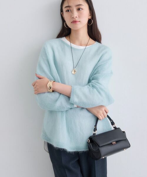 INDIVI / インディヴィ ニット・セーター | 【キッドモヘヤ素材】ラウンドヘムニット | 詳細12