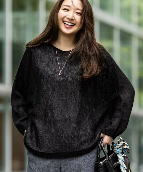 INDIVI / インディヴィ ニット・セーター | 【キッドモヘヤ素材】ラウンドヘムニット | 詳細24