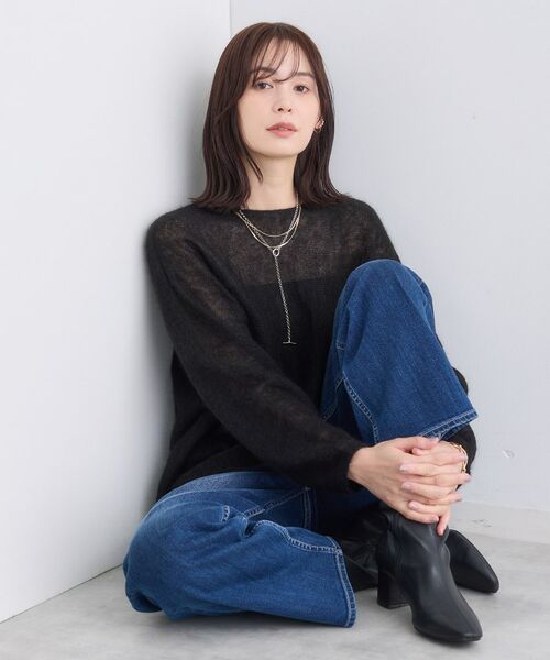 INDIVI / インディヴィ ニット・セーター | 【キッドモヘヤ素材】ラウンドヘムニット | 詳細3