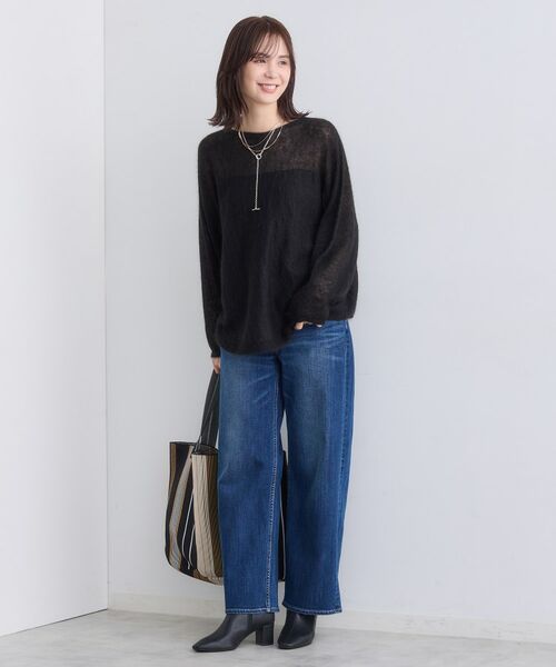 INDIVI / インディヴィ ニット・セーター | 【キッドモヘヤ素材】ラウンドヘムニット | 詳細4