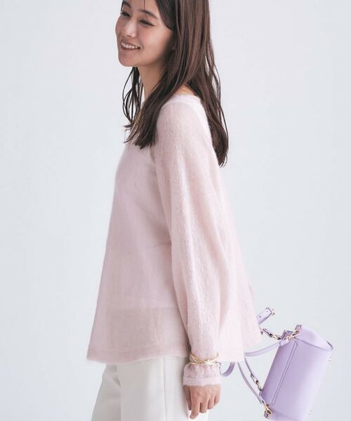 INDIVI / インディヴィ ニット・セーター | 【キッドモヘヤ素材】ラウンドヘムニット | 詳細7