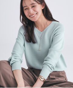 新品未使用タグ付き　INDIVI　03/XXXS　ハーフコート　パステルグリーン L】【ウォッシャブル】ハーフダウンコート(コート)｜EVEX by
