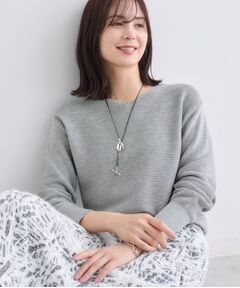 INDIVI / インディヴィ ニット・セーター | 【ウール混ラメ素材】Vネック煌めきニット