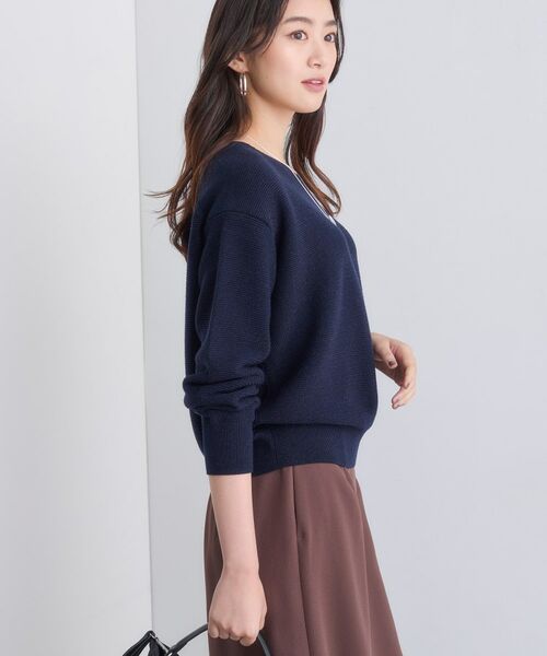INDIVI / インディヴィ ニット・セーター | 【ウール混ラメ素材】Vネック煌めきニット | 詳細11