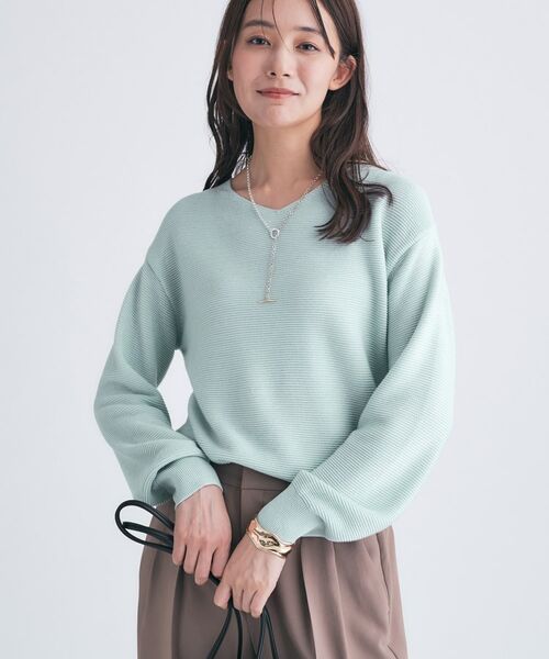 INDIVI / インディヴィ ニット・セーター | 【ウール混ラメ素材】Vネック煌めきニット | 詳細14