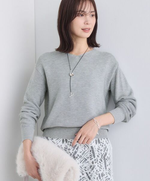 INDIVI / インディヴィ ニット・セーター | 【ウール混ラメ素材】Vネック煌めきニット | 詳細18