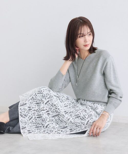 INDIVI / インディヴィ ニット・セーター | 【ウール混ラメ素材】Vネック煌めきニット | 詳細19