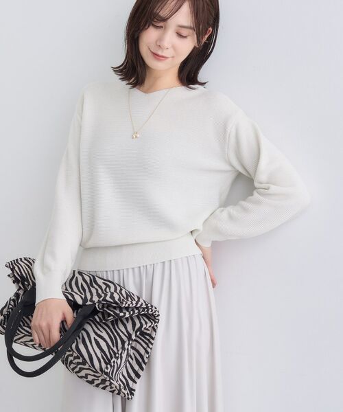 INDIVI / インディヴィ ニット・セーター | 【ウール混ラメ素材】Vネック煌めきニット | 詳細2