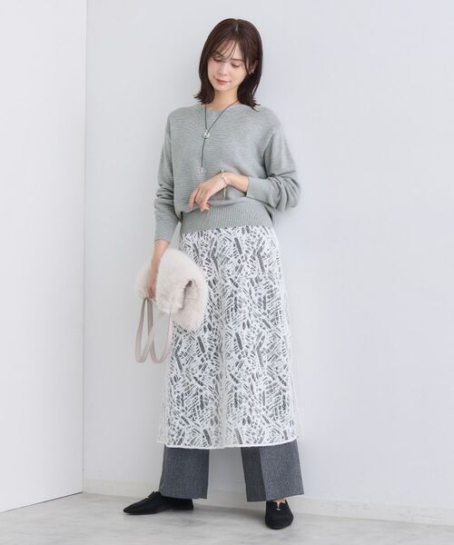 INDIVI / インディヴィ ニット・セーター | 【ウール混ラメ素材】Vネック煌めきニット | 詳細20