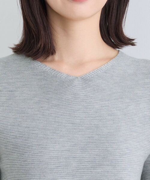 INDIVI / インディヴィ ニット・セーター | 【ウール混ラメ素材】Vネック煌めきニット | 詳細25