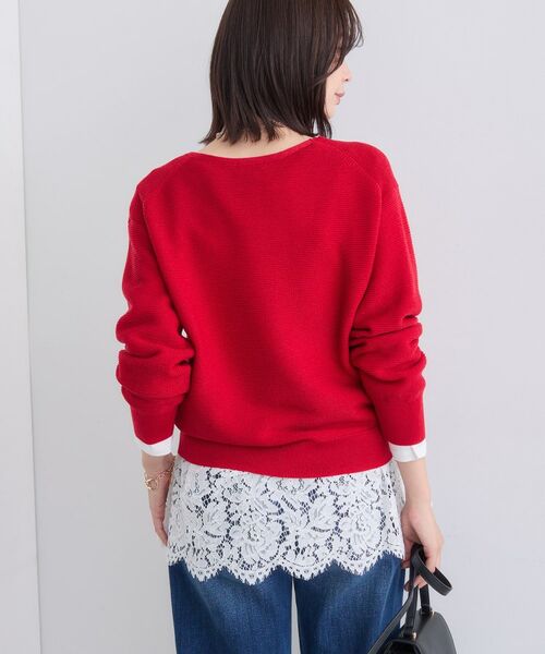 INDIVI / インディヴィ ニット・セーター | 【ウール混ラメ素材】Vネック煌めきニット | 詳細7