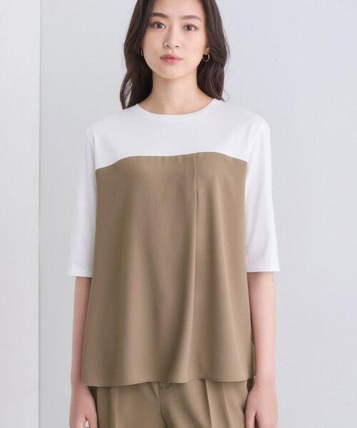 INDIVI / インディヴィ カットソー | 【セットアップ可能】ビスチェレイヤード風トップス | 詳細14