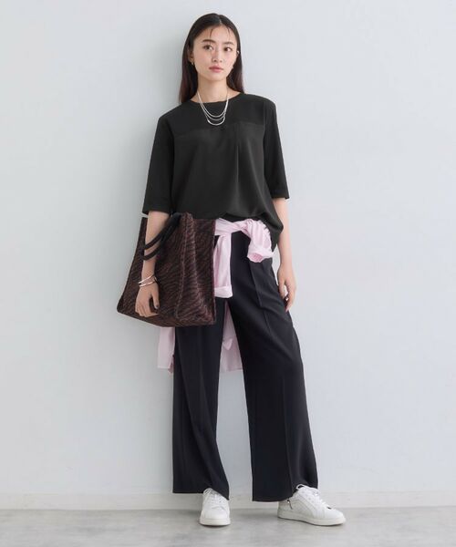 INDIVI / インディヴィ カットソー | 【セットアップ可能】ビスチェレイヤード風トップス | 詳細4