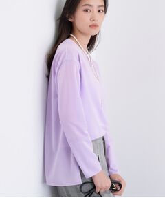 INDIVI / インディヴィ カットソー | ストレッチシアーロングTシャツ