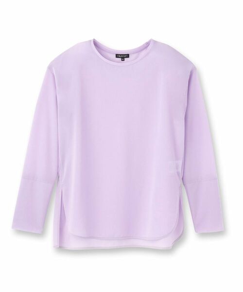 INDIVI / インディヴィ カットソー | ストレッチシアーロングTシャツ | 詳細1