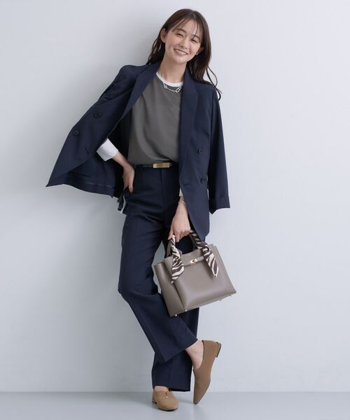 INDIVI / インディヴィ カットソー | ストレッチシアーロングTシャツ | 詳細11