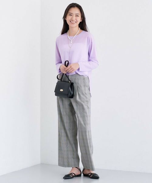 INDIVI / インディヴィ カットソー | ストレッチシアーロングTシャツ | 詳細19