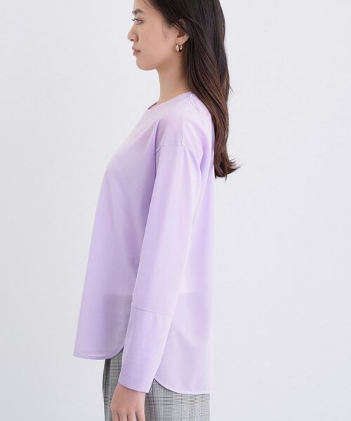 INDIVI / インディヴィ カットソー | ストレッチシアーロングTシャツ | 詳細22