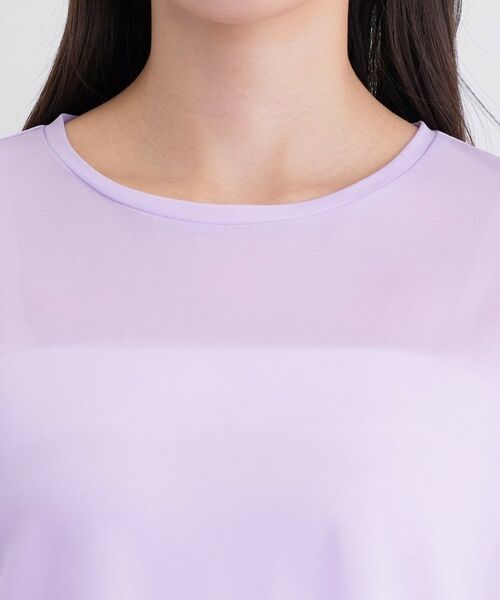 INDIVI / インディヴィ カットソー | ストレッチシアーロングTシャツ | 詳細24