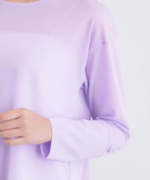 INDIVI / インディヴィ カットソー | ストレッチシアーロングTシャツ | 詳細25