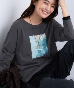 INDIVI / インディヴィ Tシャツ | 【UVケア】プリントフォトロングTシャツ