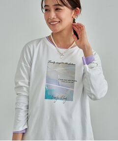 INDIVI / インディヴィ Tシャツ | 【UVケア】プリントフォトロングTシャツ