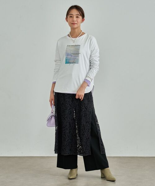 INDIVI / インディヴィ Tシャツ | 【UVケア】プリントフォトロングTシャツ | 詳細11