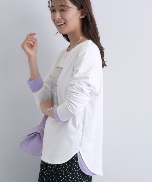 INDIVI / インディヴィ Tシャツ | 【UVケア】プリントフォトロングTシャツ | 詳細13