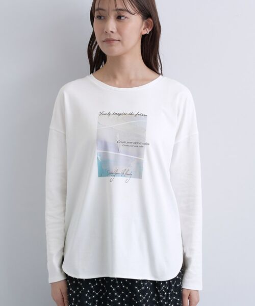 INDIVI / インディヴィ Tシャツ | 【UVケア】プリントフォトロングTシャツ | 詳細16