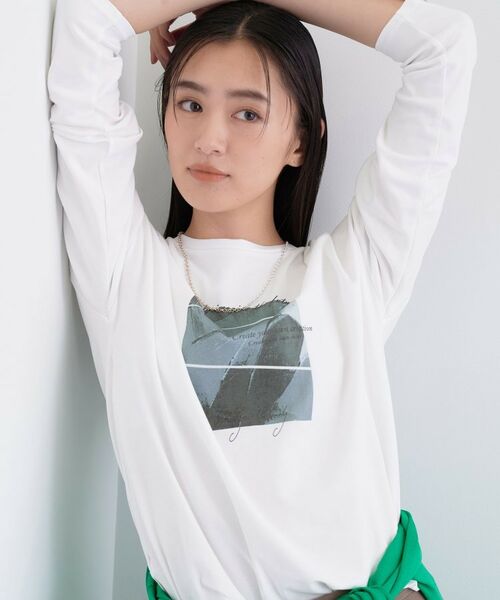 INDIVI / インディヴィ Tシャツ | 【UVケア】プリントフォトロングTシャツ | 詳細2