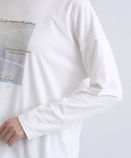 INDIVI / インディヴィ Tシャツ | 【UVケア】プリントフォトロングTシャツ | 詳細20